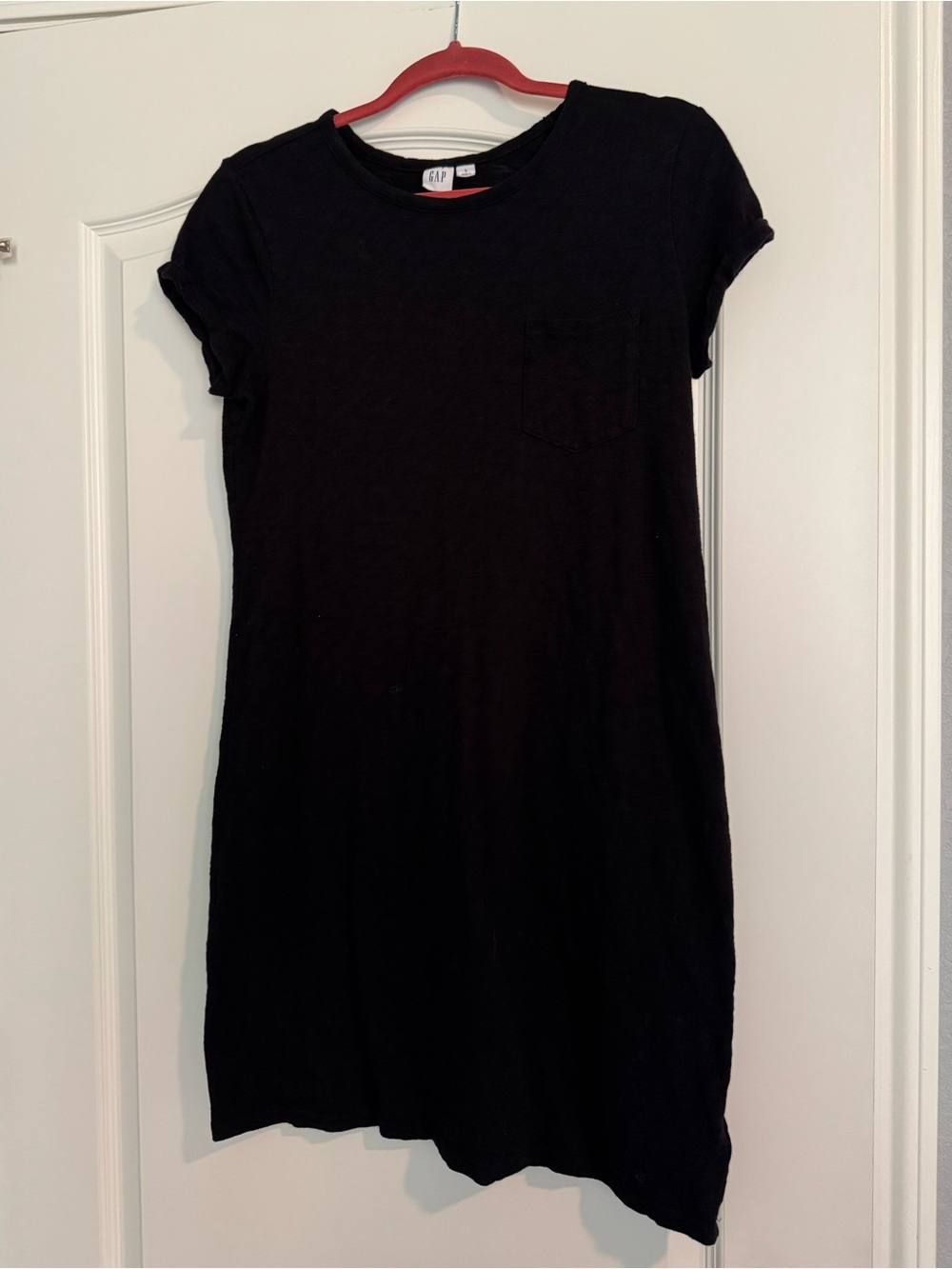 GAP Black Crewneck Short Sleeve Mini Dress